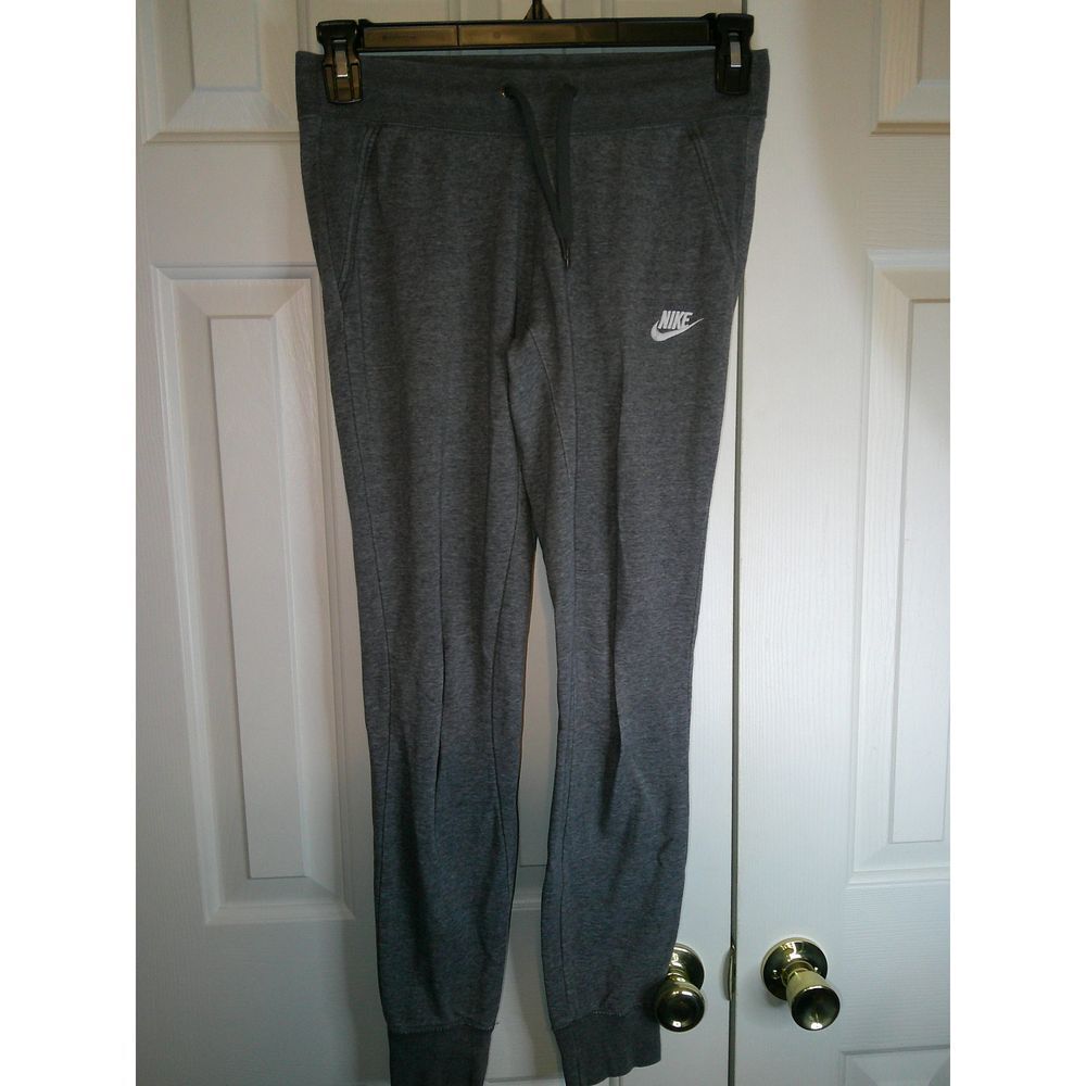 Nike Athletic Jogger Sweatpants Loungewear Casual Workout Pants Gray Small‎